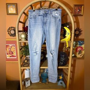 Old Navy Light Blue Ripped Skinny Jeans